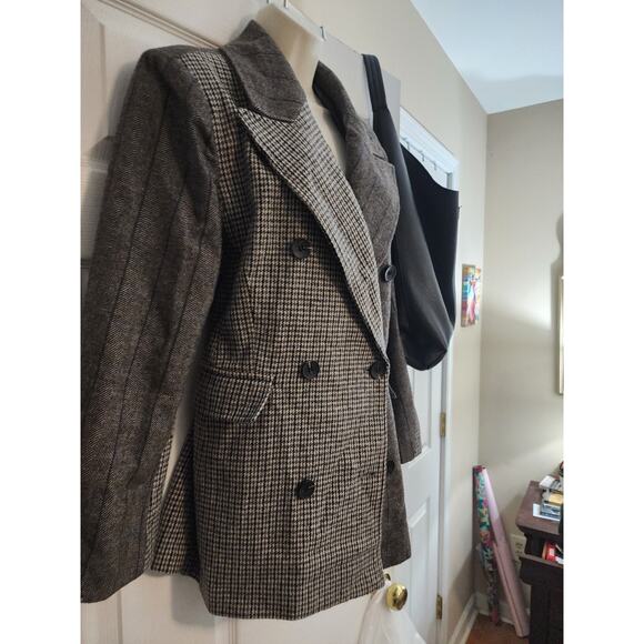 avec les filles womens anthropologie mixed tweed jacket size large lined - Picture 15 of 16
